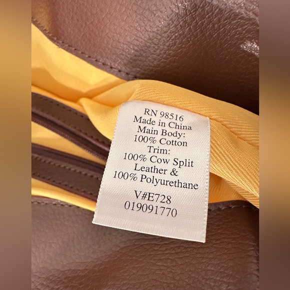 Coldwater Creek Yellow and Brown Tote Bag - Picture 9 of 9